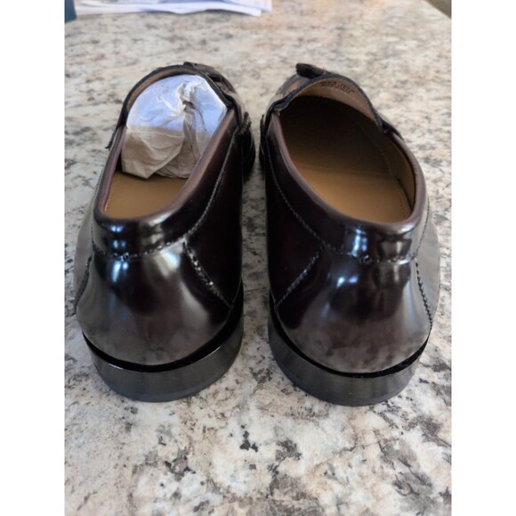Cole Haan Pinch Tassel Loafers Dress Burgundy Leather Mens Size 10 1/2D New